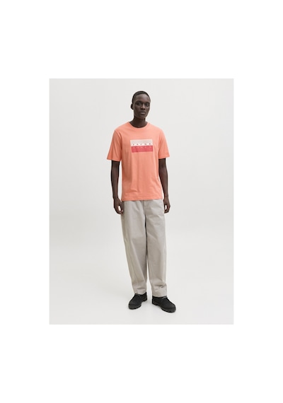 Jack & Jones Jcofusıon Dots Prınt Tişört 12289863 Turuncu