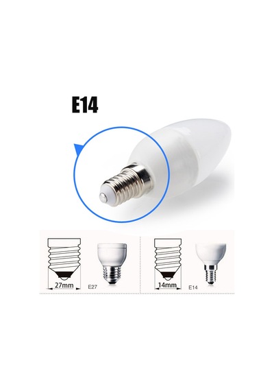 Çok Şık 7W Buji Mum Led Ampul Avize Abajur Ampul 10 Adet