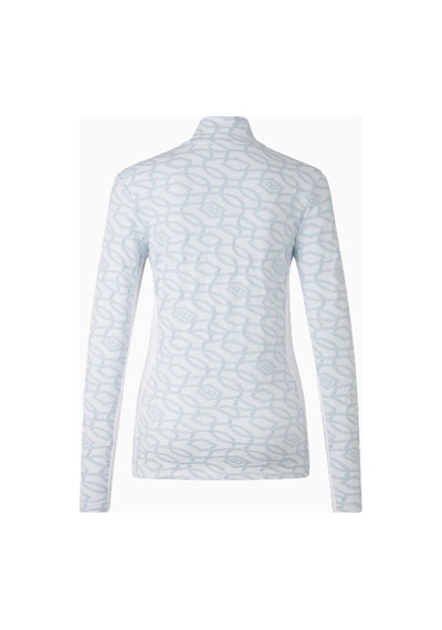 Bogner Sport Jasmina Logo Jacquard Ve Stretch Kadın Kayak Içlik İçlik Açık Mavi