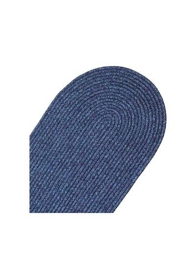Jutty Hasır Görünümlü Jüt Dokuma Lacivert Düz Oval Dekoratif Masa Runnerı 35x135 Cm Mutfak Salon Lacivert