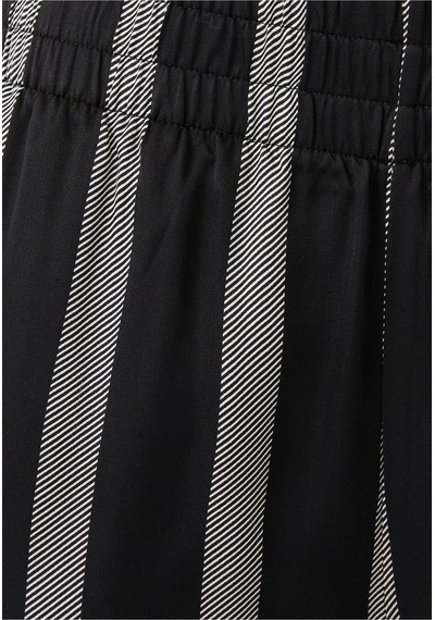 Anine Bing Şık Herringbone Çizgili Pantolon Siyah