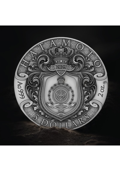 Agakulche Siyah Samuray Gümüş Sikke Coin
