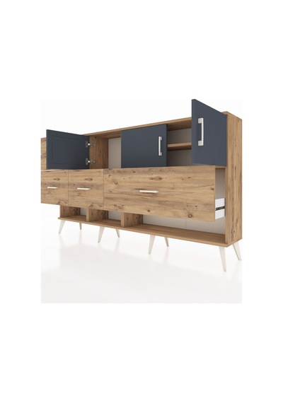 Arges Konsol 3 Raflı 5 Çekmeceli 3 Kapaklı 176x30x99 Çam-antrasit/çam Antrasıt/atlas Çam - Atlas Çam Arges Konsol 3 Raflı 5 Çekmeceli 3 Kapaklı 176x30x99 Çam-antrasit/çam Antrasıt/atlas Çam - Atlas Çam