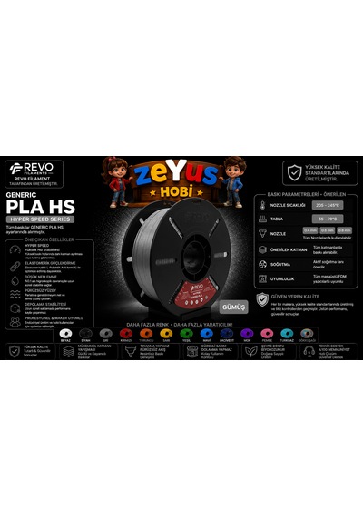Generic Pla Hs Hyper Speed Filament Gümüş 1.75 Mm 1000 Gr