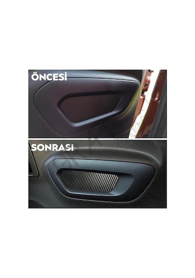 Peugeot Rifter İle Uyumlu Iç Trim Kaplama Sticker Set Fırçalı Siyah