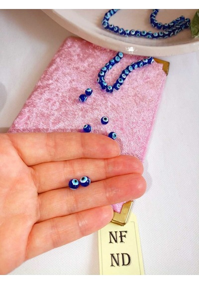 1 Dizi Nazar Boncuk Bileklik Hediye Delikli Bileklik Kolye Takı Aparatı Sert Plastik 50 Adet 5mm Renkli Çok Renkli