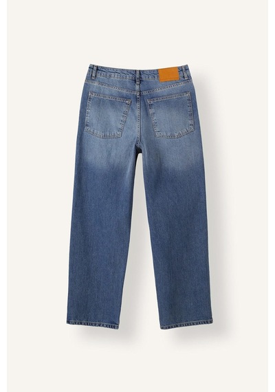 Defacto Baggy Fit Düz Paça Yıkama Efektli Jean Pantolon I7295ax26aunm28 Mavi-nm28