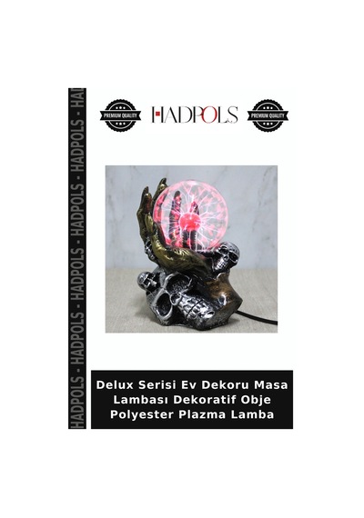 Delux Serisi Ev Dekoru Masa Lambası Dekoratif Obje Polyester Plazma Lamba Çok Renkli
