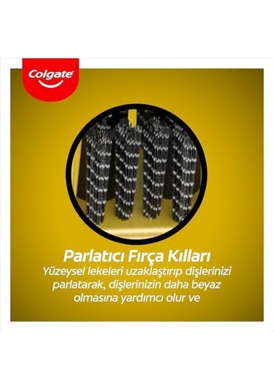 360 Charcoal Gold Çok Yönlü Koruma Yumuşak Diş Fırçası Açık Ahşap