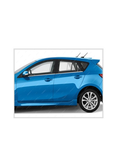 Mazda 3 Hb Krom Cam Çıtası 4 Prç P.Çelik 2009-2014 Arası