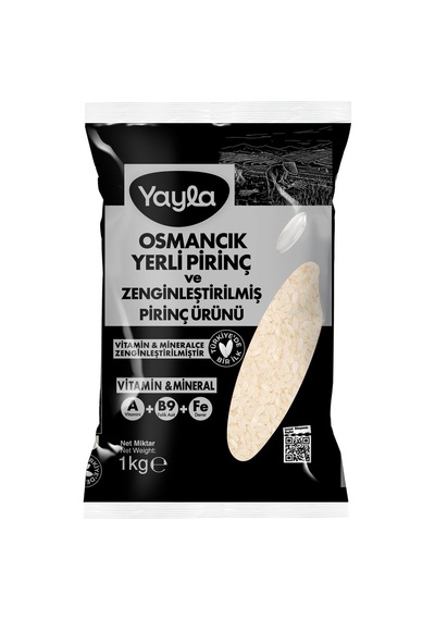 Yayla Türkiye'de Bir İlk Osmancık Yerli Pirinç Vitaminli & Mineralli 1 Kg