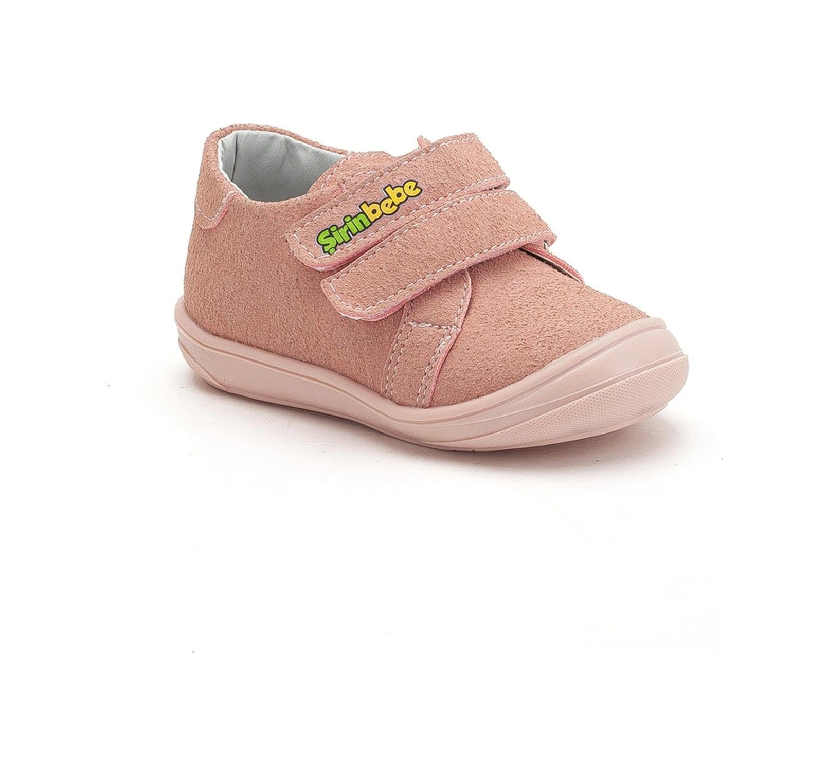 Şirin Bebe Şirinbebe Ortopedik Kız İlkadım Bebek Ayakkabı Pembe Çift Cırtlı-4187 Pembe