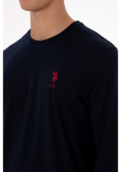 U.S. Polo Assn. Erkek Kırmızı Ekoseli Lacivert Pijama Takımı 50318615-VR033 U.S. Polo Assn. Erkek Kırmızı Ekoseli Lacivert Pijama Takımı 50318615-VR033