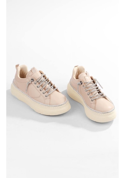 Paris Bej Taşlı Ve Şık Tasarım Günlük Sneaker Mh2456-1-bej Bej