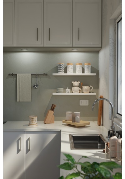 Yankı-BYEG 2li 60 cm Mat Beyaz Mdf Duvar Rafı Gizli Bağlantı Kitaplık