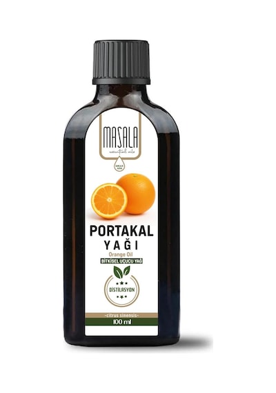 Portakal Yağı 100 Ml %100 Saf Doğal Portakal Kabuğu Yağı Cam Şişe Citrus Sinensis 100 G