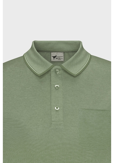 Ac&Co / Altınyıldız Classics Erkek Yeşil Polo Yaka Cepli Regular Fit Bol Kesim Düz Tişört 4A4820200004YslxXL Yeşil