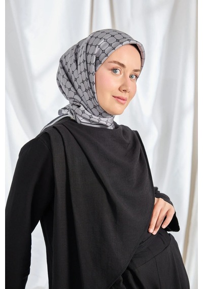 Silk Home %100 Twill İpek Eşarp S539 Gri