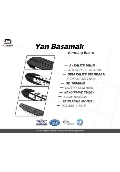 Subaru Forester 4 Newline Siyah Yan Basamak 183 Cm 2012-2019