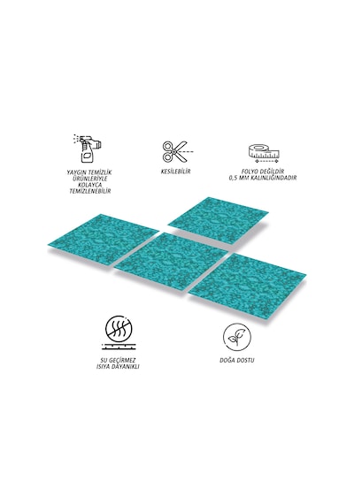 Tink Kendinden Yapışkanlı Mermer 06 Desenli Pvc Karo 30x30 Cm