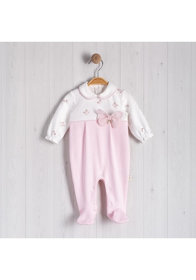 Lamato Baby Kelebek Aksesuarlı Bebe Kız Tulum Pembe