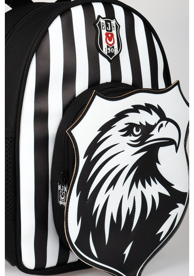 X Dekomus Lisanslı Beşiktaş Özel Tasarım 3d Kartal Küçük Boy Anaokul Çantası Açık Gri