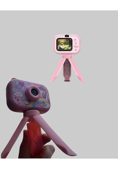 1080p Hd Çocuk Vlog Kamerası Tripod Ve Eğitici Oyunlarl