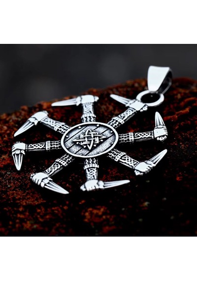 Aslanmaz Çelik Viking Mitoloji Kolovrat Pagan Güneş Kolye Aslanmaz Çelik Viking Mitoloji Kolovrat Pagan Güneş Kolye