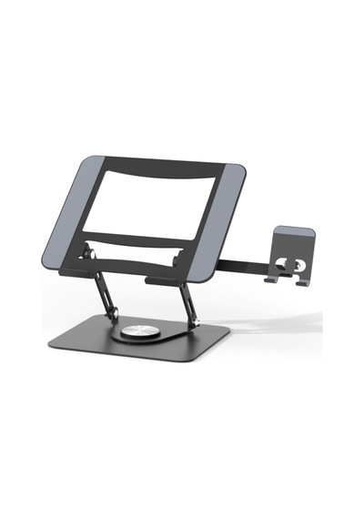 Polham 360 Dönebilen Full Metal Laptop Tablet Telefon Standı Katlanabilir, Kaydırmaz, Yükseklik Ve Açı Ayarlı Ergonomik Masaüstü Stand