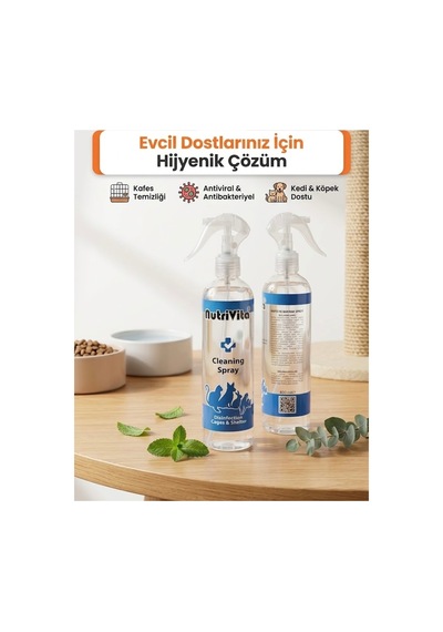 Nutrivita Evcil Hayvan Kafes Ve Barınak Hijyen Temizlik Spreyi 400 Ml - 938460817