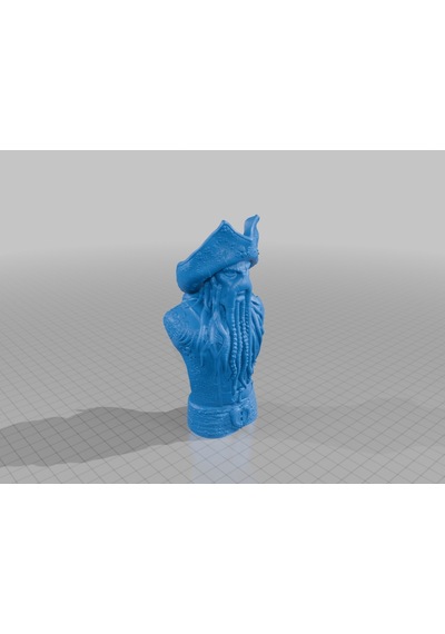 3d Baskı Davy Jones Büstü - Efsanevi Korsan Koleksiyon Parçası 17cm