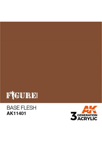 17 Ml. Base Flesh Figürler İçin Akrilik Maket Boyası, Ak Interactive 11401 Standart