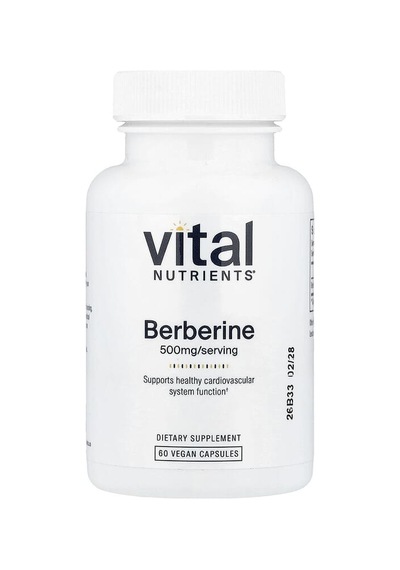 Vital Nutrients, Berberine, 500 Mg, 60 Vegan Capsules