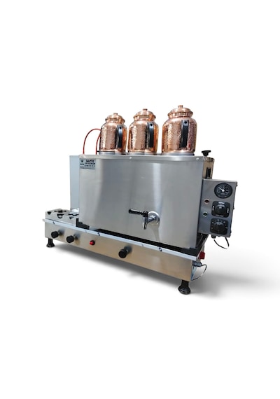 Safir 3 Gözlü İnoks Çay Kazanı Elektrikli Ve Doğalgazlı Termokulp Ventil Gaz Vanası Sistemli Ce Belgeli Gazmer Açılış Onaylı Inox Çay Ocağı Kazanı