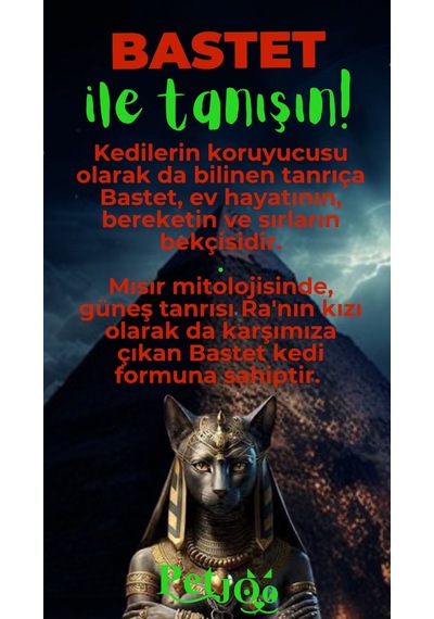 Petjoo 1.Bastet Yeşil-Kırmızı Qr'lı Kedi Künyesi