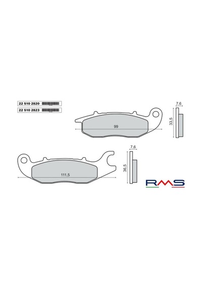 Honda Msx 125 Ön Fren Balata Rms