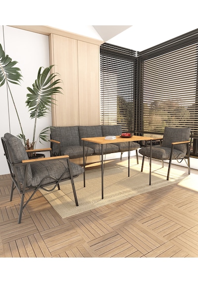 Doruk Home Balkon, Bahçe, Cafe, Metal Kanepe Koltuk Takımı , Bahçe Mobilyası, 50x90 Masalı - 311 Orta Gri Doruk Home Balkon, Bahçe, Cafe, Metal Kanepe Koltuk Takımı , Bahçe Mobilyası, 50x90 Masalı - 311 Orta Gri