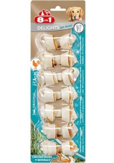 Delights Pro Dental Bones Düğümlü Tavuklu Ağız Bakım Kemik Köpek Ödülü Xs 84 Gr