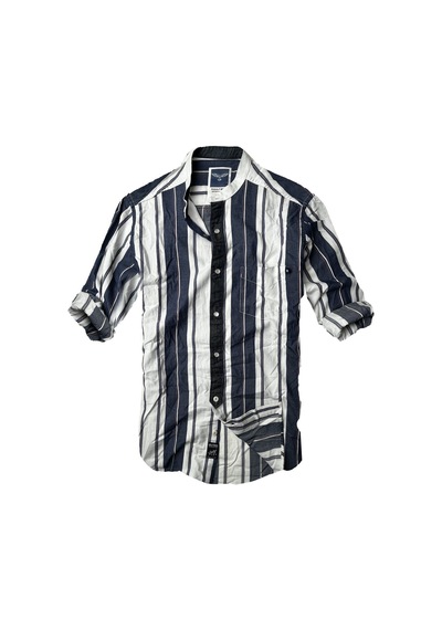 Alaska The Last Frontier Slim Fit %100 Pamuk Kumaş Hakim Yaka Uzun Kol Gömlek-kalın Laci Çizgi-- Çok Renkli