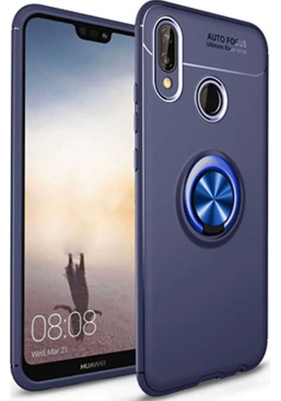 Huawei P20 Lite Kilif Yüzüklü Tam Korumali Silikon Kapak 418746982