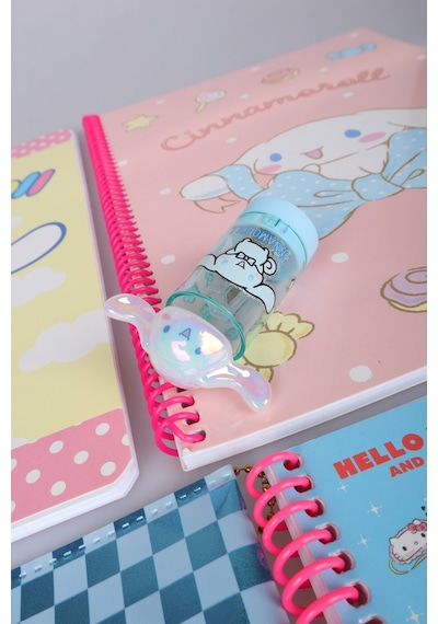Sweet Bow Collection Lisanslı Cinnamoroll Stickerlı 2 Adet A4 Defter,çıtçıt Dosya,uçlu Kalem Seti Diğer