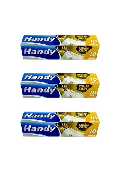 Handy Vakumsuz Şeffaf Giyisi Elbise Ceket Mont Askı Kılıfı Poşeti Torbası - 10 Adetlik 3 Kutu 0