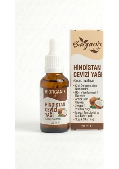 Life %100 Saf Hindistan Cevizi Yağı 20 Ml Soğuk Sıkım & Çok Amaçlı Kullanım Diğer