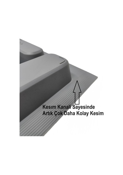 Çekmece I Çi Kaşıklık Ve Kepçelik Düzenleyici Gri 37x49 Cm 30x40 Cm Kadar Kesilebilir Gri