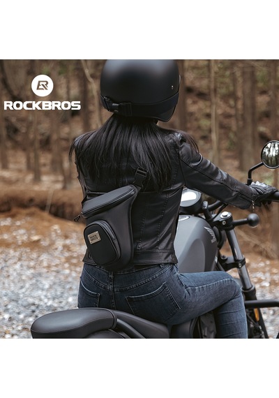 Rockbros Su Geçirmez Motosiklet Bacak Ve Omuz Çantası Aluminyum Siyah
