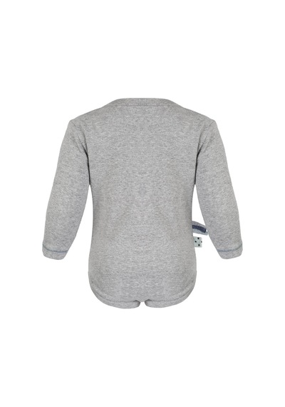 Organicera Organik Uzun Kollu Bebek Body , Grey Melange Gri-Melanj