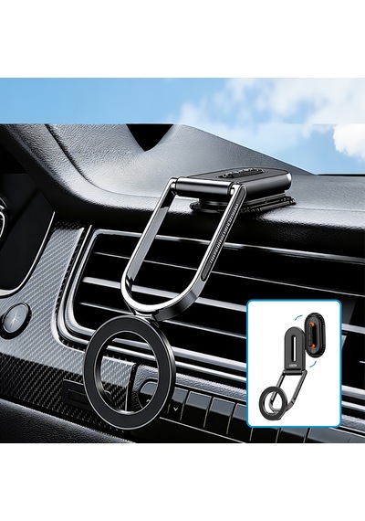 Go Des Gd-hd273 Katlanabilir Magnetik Düz Zemin Araç Telefon Tutucu Siyah
