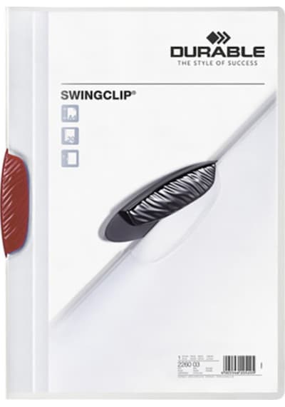 2260-k A4 Sıkıştırmalı Dosya Swingclip Ortadan Klipsli 30 Sayfa Kırmızı 5 Adet Diğer