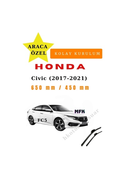 Honda Civic Fc5 2017-2021 Araca Özel Silecek