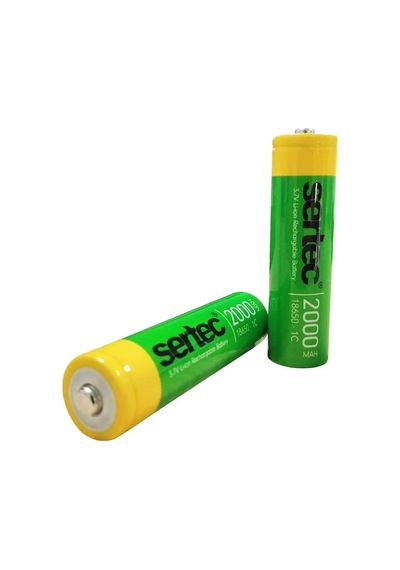 Sertec 18650 3.7v 2000 Mah 1c Li-ion Şarjlı Pil Başlı Evimdeyokyok